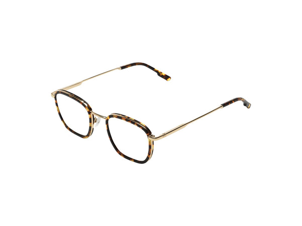 Adam Slims Optical / Flake White Gold Acetate & Blue - Light Lens - Shade Files